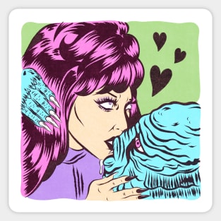 Poison Ivy loves the Creature by Bad Taste Forever Sticker